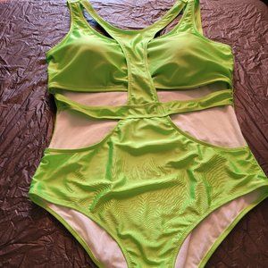 Plus Size Neon One Piece